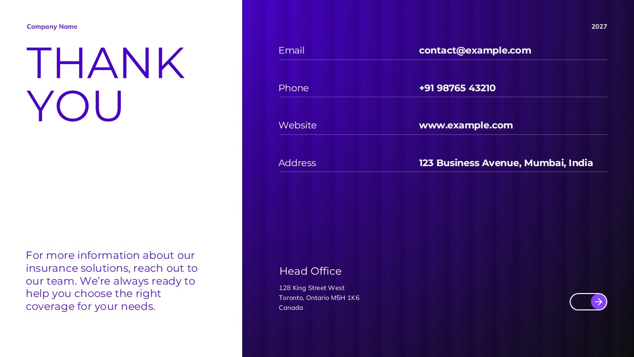 Powerpoint Animation Background Insurance Company Profile Template | PowerPoint & Canva Deck