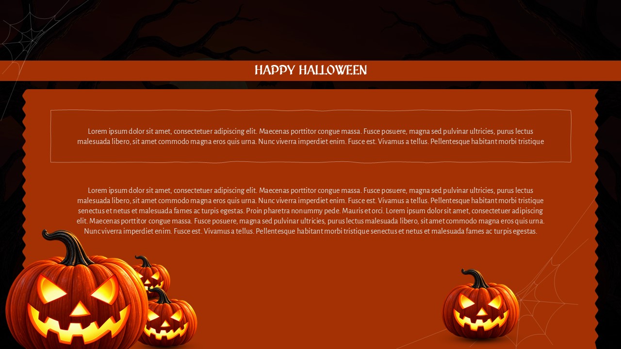 Jack-O-Lanterns Halloween Template - Closing slide to end with a festive Halloween send-off