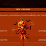 Jack-O-Lanterns Halloween Template - Style slide to present four pumpkin carving aesthetics