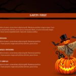 Jack-O-Lanterns Halloween Template - Safety slide to communicate three pumpkin carving guidelines