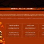 Jack-O-Lanterns Halloween Template - Definition slide to introduce six key pumpkin concepts