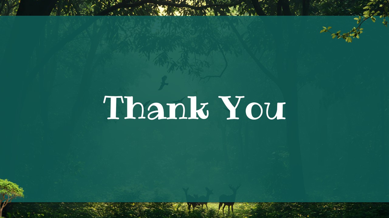 Life Science Template - Closing slide to wrap up your science lesson with a professional nature-themed end screen