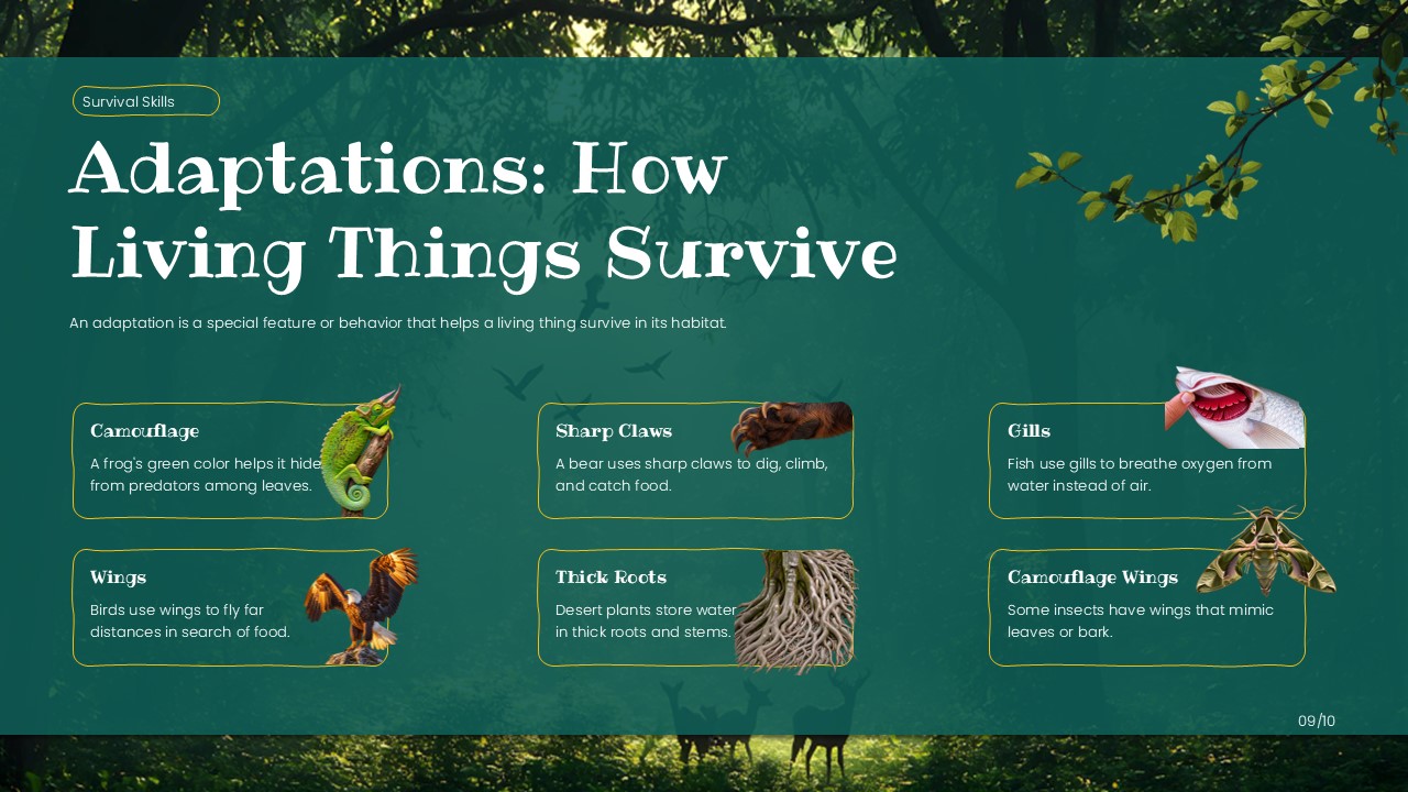 Life Science Presentation Template | Habitats, Life Cycles & Anatomy