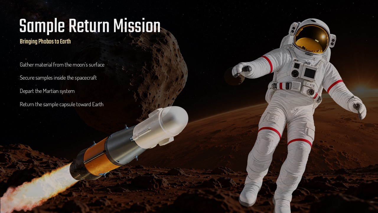 Martian Moons Exploration Template - Science and discoveries slide