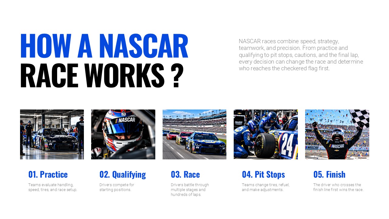 NASCAR Template - Cup Car key components showcase slide