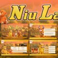 Niu Lai Chinese Movie Template - Cinematic cover slide with 3D bull characters and bold bubble-letter title