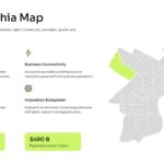 Philadelphia Map Template - light theme with stats and feature blocks