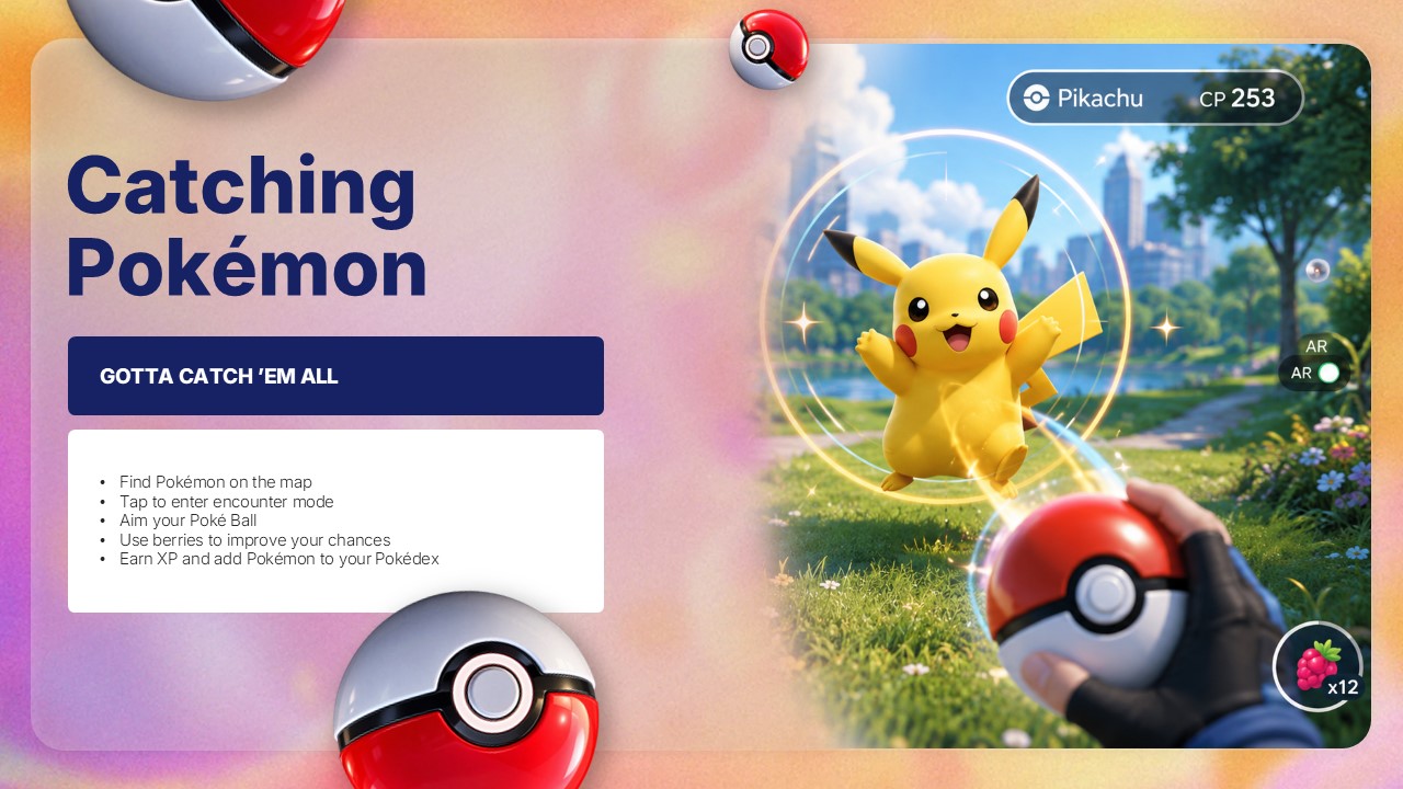 Pokemon GO Template - PokéStops and Gyms comparison slide