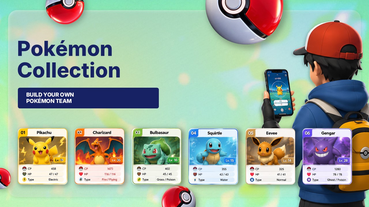 Pokemon GO Template - Catching Pokémon feature slide