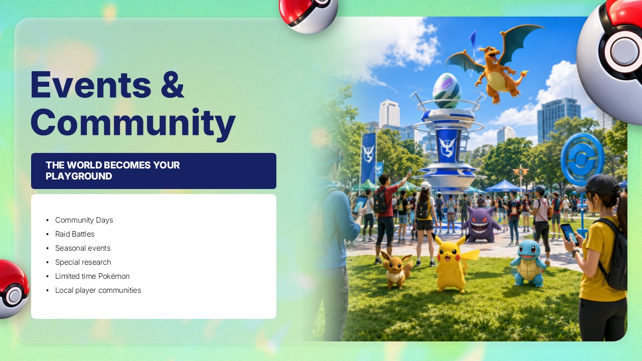 Pokemon GO Template - Player Progress roadmap slide