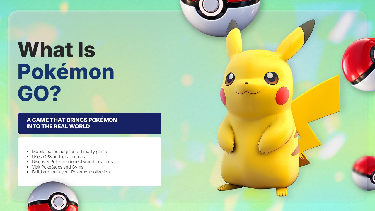 Pokemon GO Template - How the Game Works process slide