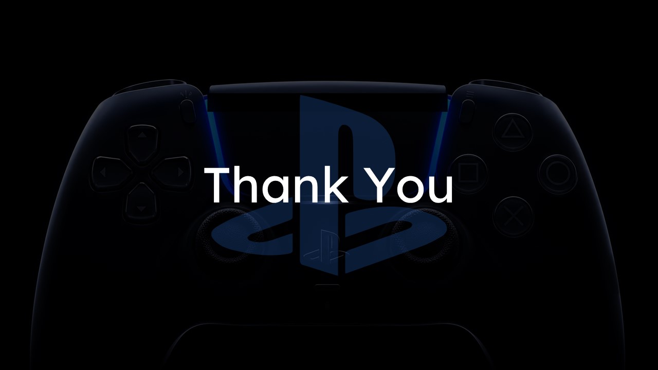 Sony PlayStation 6 thank you template