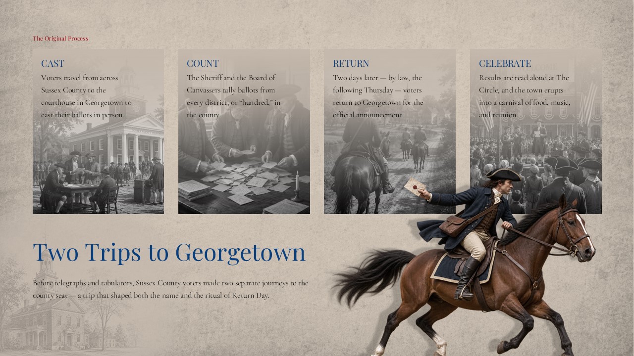 Return Day Template - Feature slide to highlight the iconic bipartisan hatchet-burying ceremony