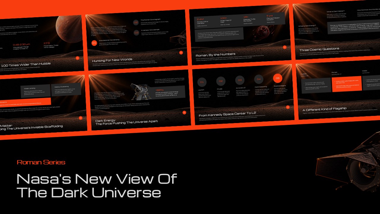 NASA Roman Series Dark Universe Template - cover slide
