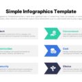 Simple Infographics Template - present 6 key concepts using chevron banner layouts