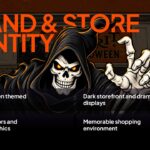Spirit Halloween Template - Brand identity slide to present your store's visual and design pillars