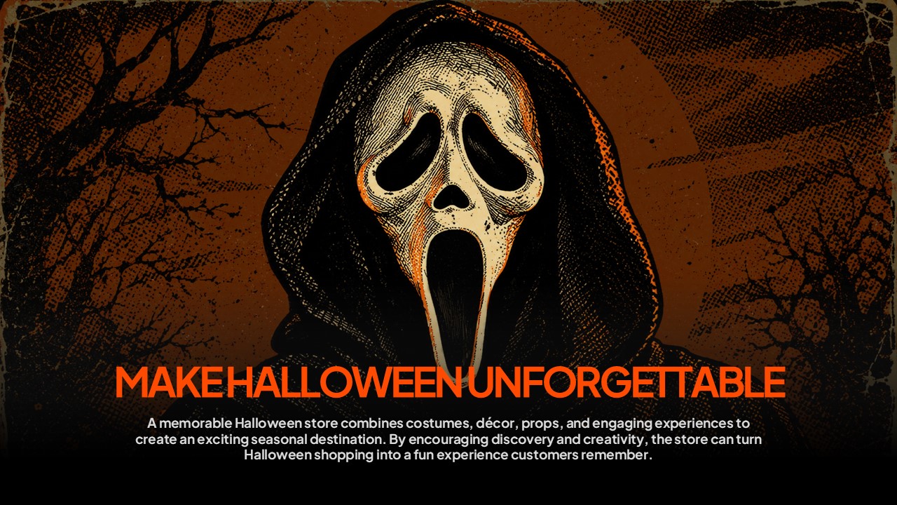 Spirit Halloween Template - Closing slide to deliver a memorable brand promise and wrap your presentation