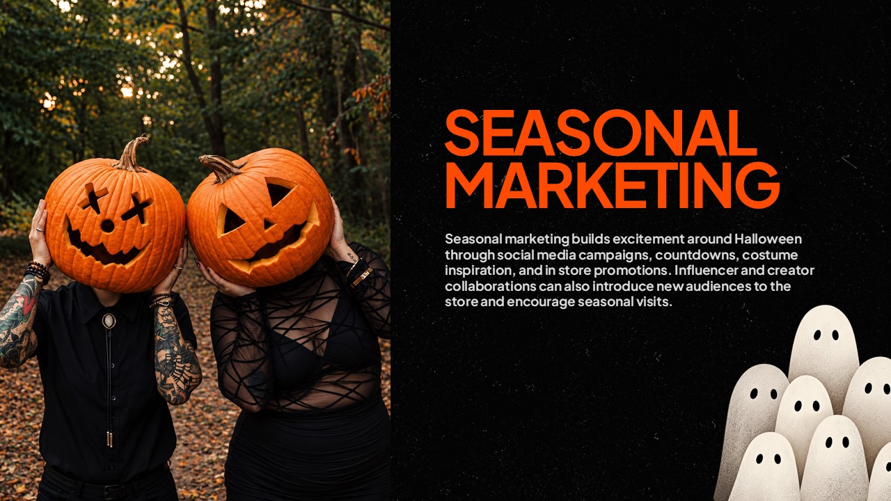 Spirit Halloween Template - Sales promotions slide to communicate your seasonal deals and offers