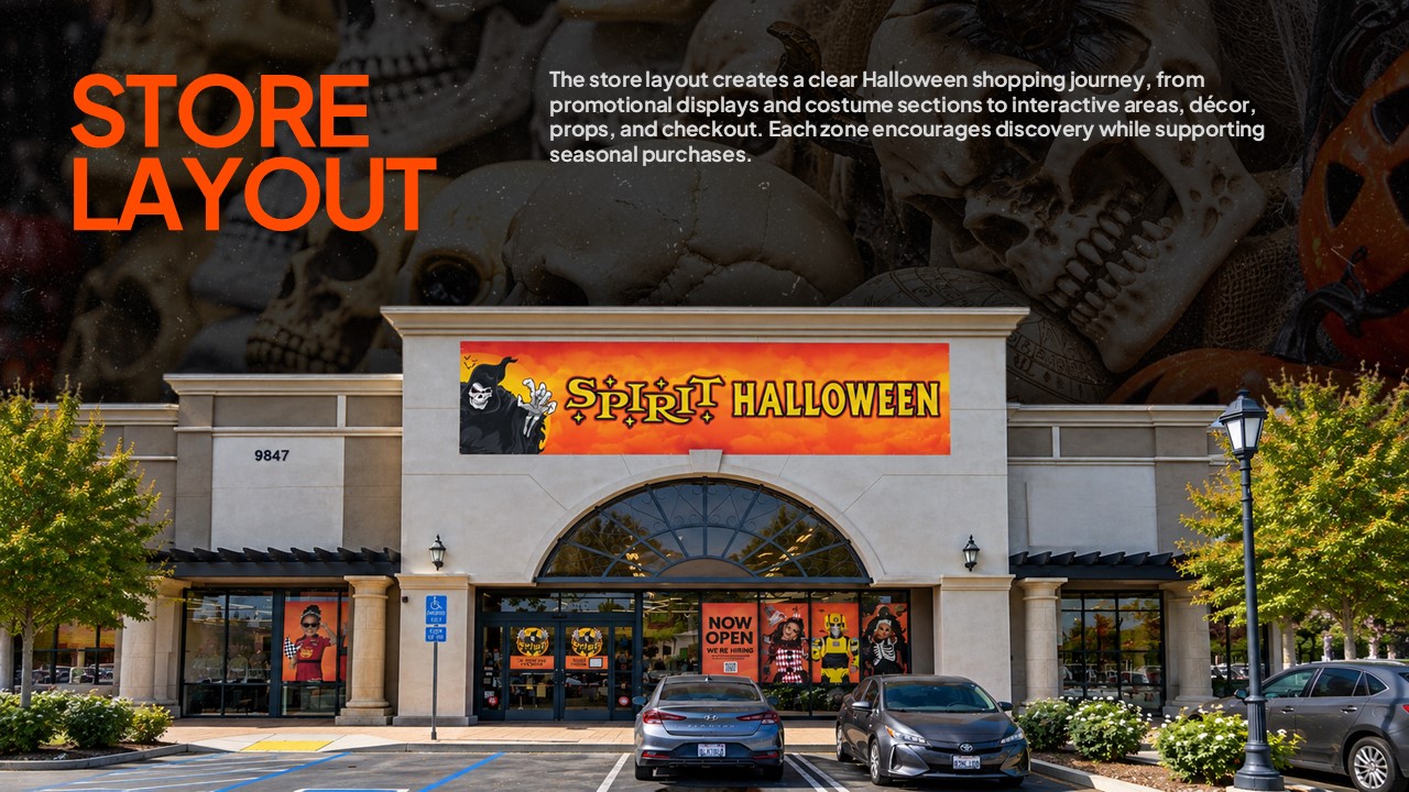 Spirit Halloween Template - Seasonal marketing slide to present your Halloween promotional strategy