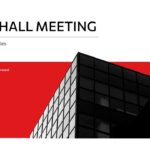 Town Hall Meeting Template - Cover slide to open company-wide all-hands meetings professionally