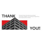 Town Hall Meeting Template - Thank you slide to close the presentation and reinforce team unity