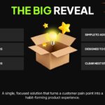 Unbox Your Ideas Template - KPI metrics slide to present projected impact stats like engagement and cost reduction