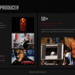 Vin Diesel Template - Filmmaker and producer slide with One Race Films profile and 50+ credits stat