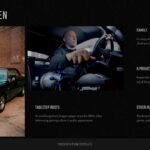 Vin Diesel Template - Life off screen personal profile slide with family, hobbies, and portrait photos