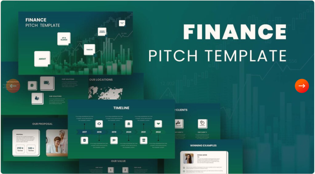 finance pitch deck template for PowerPoint