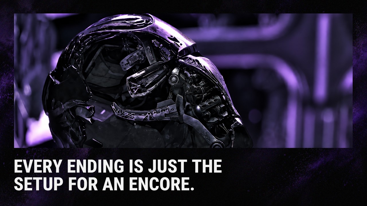 Avengers Endgame Encore Quote Slide - deliver a bold statement between sections with full-bleed cinematic design