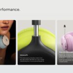 Beats 360 Performance Ergonomic Design Template - Three-column card grid highlighting fold-flat, universal fit, and physical controls features