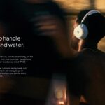 Beats 360 Water Resistance Durability Template - Athlete running in motion blur amber lighting with IPX4 feature copy overlaid on left