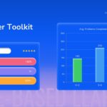 Boddle Template - Results metrics slide with KPI stat card and bar chart showing average problems completed per week by grade band