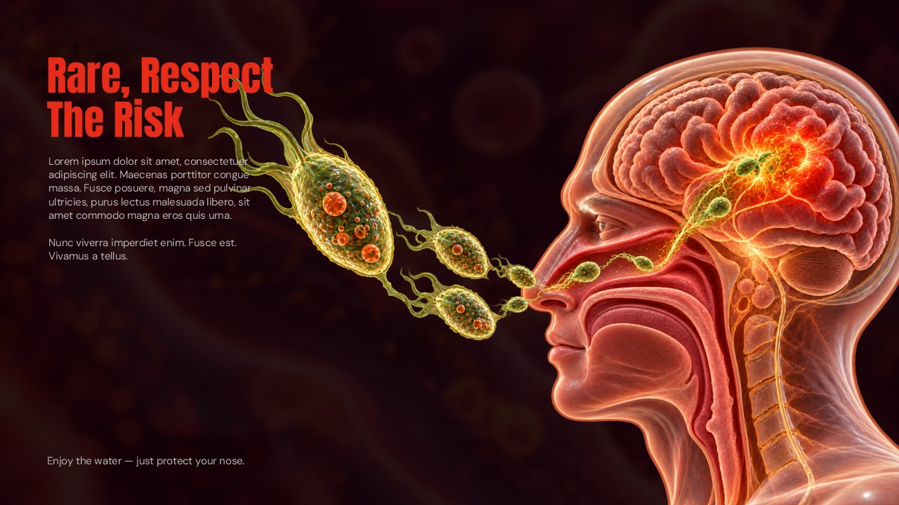 Brain Eating Amoeba Template - Summary slide to wrap up your presentation with a strong visual close