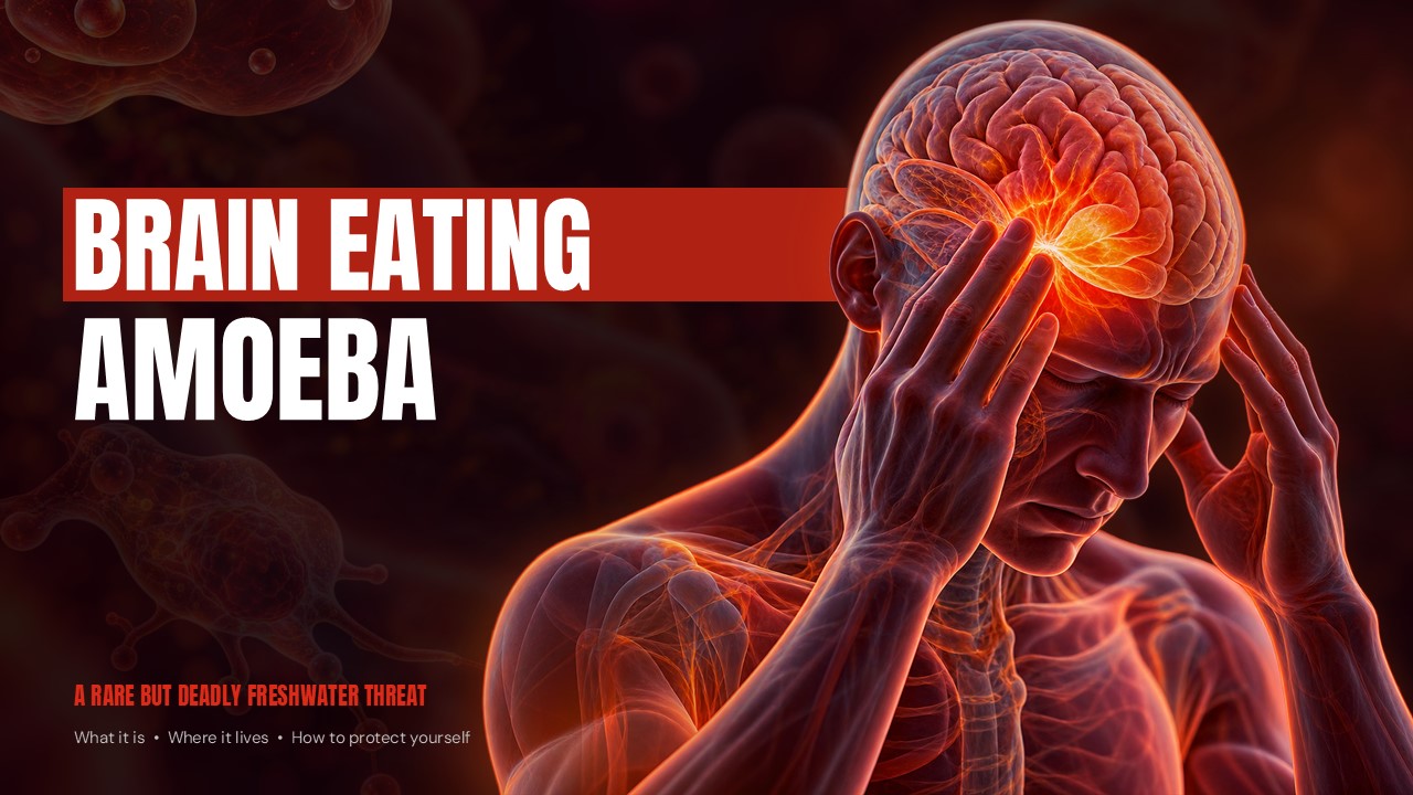 Brain Eating Amoeba Template - Definition slide to explain what Naegleria fowleri is to your audience