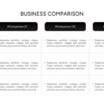 Business Comparison Template - 3x3 feature matrix table