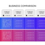Business Comparison Template - dark multi-criteria table