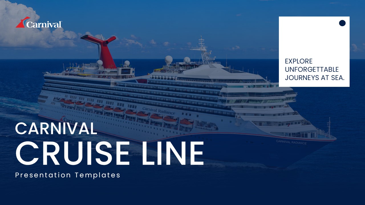 Carnival Cruise Line Template - Hero Ship Introduction Slide