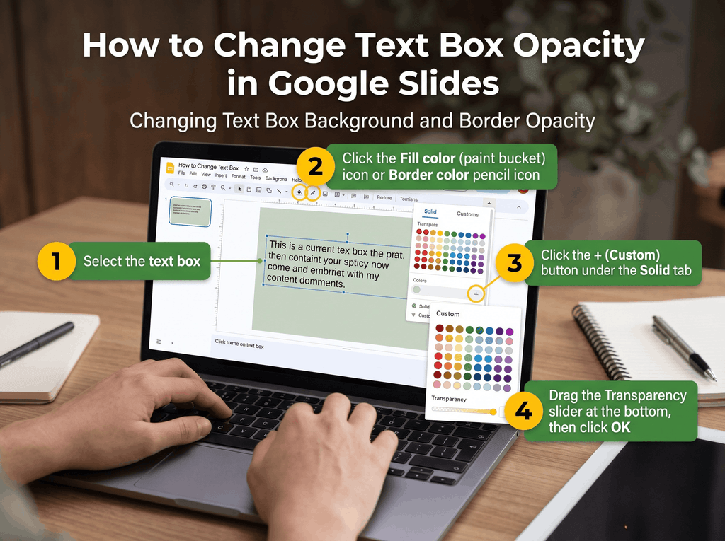 changing text box opacity 