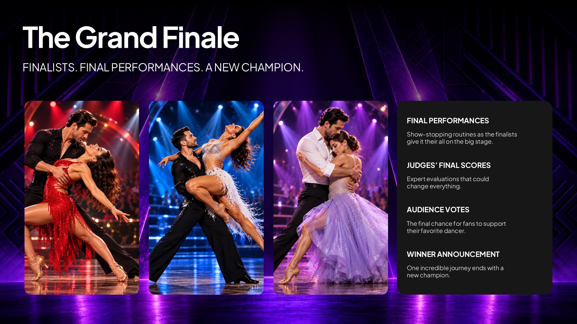 Dancing with the Stars Template - Thank You closing slide to end your presentation with dramatic visual impact