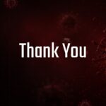 Dengue Fever Template - Thank you closing slide with dark crimson glow and mosquito silhouette detail