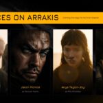Dune Part Three New Cast Template - Character profile cards with moody portraits and descriptive bios