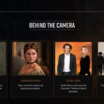 East of Eden Netflix Template – adaptation timeline slide with four entries from 1952 to 2026 and landscape image strip