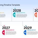 Event Planning Timeline - 5-year zigzag milestone slide to map annual event roadmaps visually