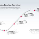Event Planning Timeline - Wave ribbon path slide to narrate 5 key event milestones elegantly