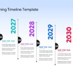Event Planning Timeline - Vertical hanging years slide to display 6-year strategic event milestones