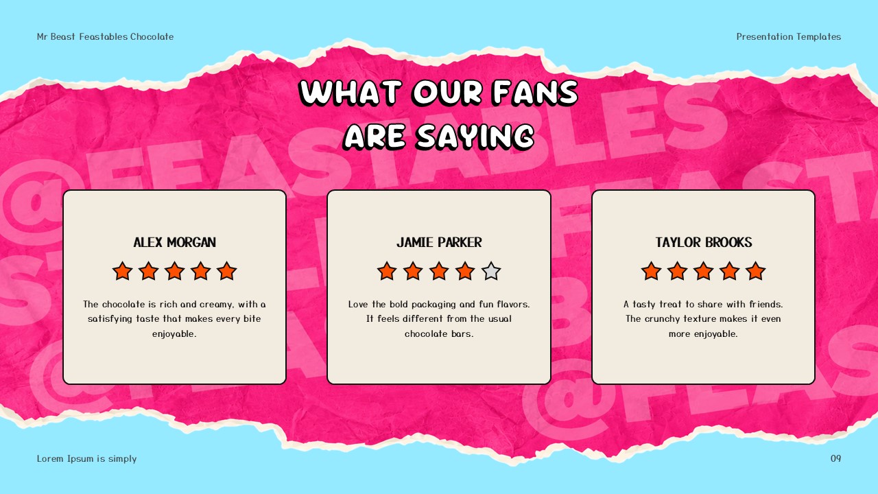 Feastables MrBeast Template - Thank You slide to close your presentation with on-brand style
