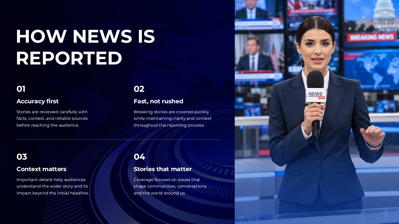 Fox News Template - Thank you closing slide with Stay Informed Stay Connected tagline on red globe background