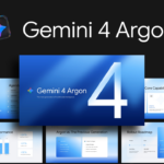 Gemini 4 Argon Template – Cover slide to launch your AI product presentation with bold branding