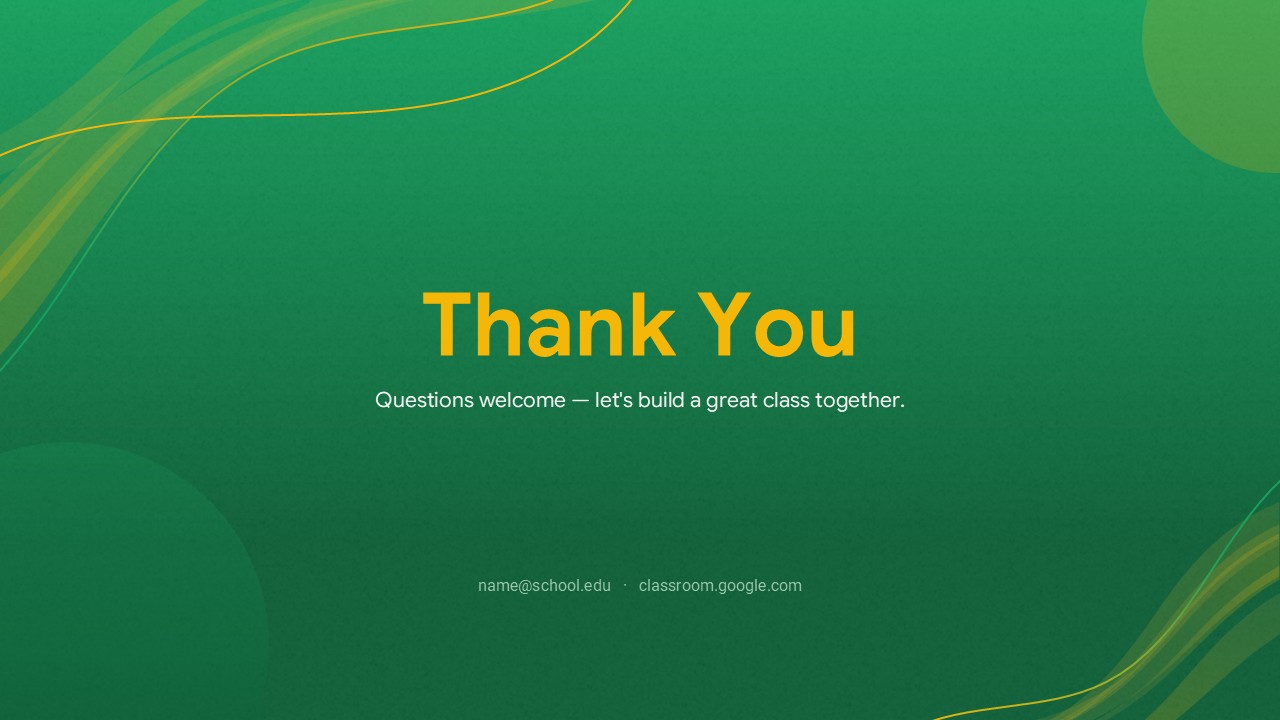 Google Classroom Educational Deck Template | PPT & Canva